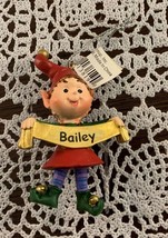 Russ Berrie Encore Group 2006 Elf Christmas Ornament BAILEY Two Inch Brand New - £6.72 GBP