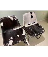 GOAT SKIN Dinning chairs 2/ctn beautiful natural goat skin PATTERNS VARY - £104.58 GBP