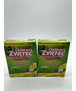 (2) Children&#39;s Zyrtec Dye-Free Chewables 24 Tablets Grape Allergy 10mg 4/26 - $12.99
