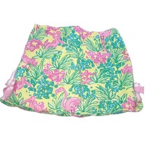 Lilly Pulitzer Girls Sz 6X Pink/Green Skort w/ Flamingos Print - $19.20