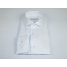 Men 100% Italian Cotton Shirt Non Iron SORRENTO Turkey Cutaway Collar 2744 White image 4