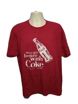 Things Go Better with Coke Coca Cola Adult Burgundy 2XL TShirt - £14.24 GBP