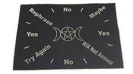 8&quot;x12&quot; Triple Moon Pentagram pendulum mat (slight imperfection) - $18.39