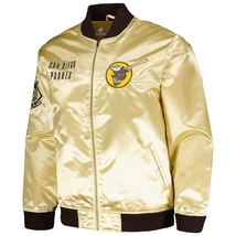 MLB San Diego Padres Vintage 80&#39;s Golden Satin Baseball Varsity Letterman Jacket - £114.51 GBP