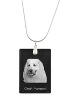 Great Pyrenees,  Dog Crystal Pendant, SIlver Necklace 925, High Quality - £30.01 GBP