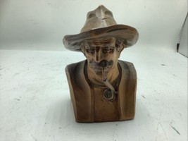 Hand-carved Wooden Cowboy Bust - $18.49