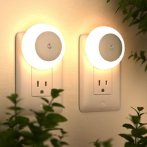2 Pack Night Light, Night Lights Plug into Wall, Dusk to Dawn Sensor Warm White - £8.39 GBP