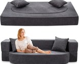 Folding Sofa Bed, 10 Inch Memory Foam Folding Bed Couch With 2 Pillows &amp;... - $537.99