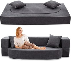 Folding Sofa Bed, 10 Inch Memory Foam Folding Bed Couch With 2 Pillows &amp; Washabl - £420.20 GBP