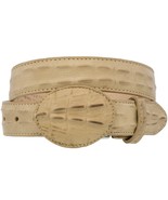 Kids Sand Western Belt Cowboy Wear Crocodile Pattern Leather Rodeo Buckle - $27.34 CAD