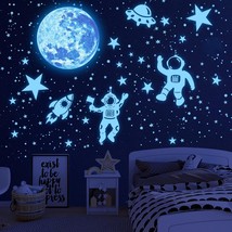 Glow In The Dark Stars For Ceiling Glow In The Dark Moon And Planet Wall Decal L - £20.69 GBP