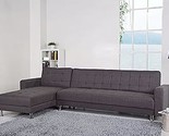 Frankfort Convertible Sectional Sofa Bed, Gray - £934.14 GBP