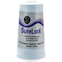 Surelock Overlock Thread 3,000yd Light Blue Lot of 6 - £19.94 GBP