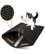 Cat Litter Mat Double Layer Waterproof Urine Proof Trapping Mat Easy to Clean 