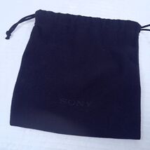 SONY DRAWSTRING folding HEADPHONES ACCESSORY BAG Pouch storage sack blac... - $9.00