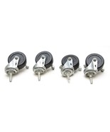 Set of 4 Rubber Caster 3 inch Swivel Lock/Brake - £15.23 GBP