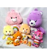 Care Bear Plush Lot 8 Vintage to Modern Tie Dye Cheer Share Friend Rainb... - $41.26