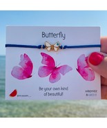 Greek Butterfly Bracelet, White Butterfly Evil Eye Bracelet, Greek Light... - £11.76 GBP