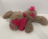 Inter-American plush brown pink puppy dog Valentine’s Day stuffed toy he... - $13.50