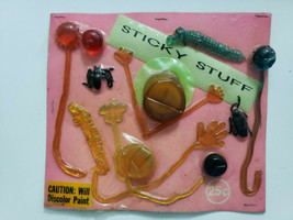 Vintage Sticky Stuff Old Gumball Vending Machine Display Card #204 - $33.99