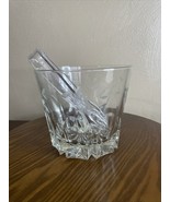 PRINCESS HOUSE HERITAGE CLEAR CRYSTAL CUT FLORAL DESIGN ICE BUCKET WITH ... - $28.04