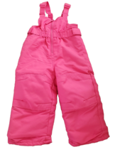 Cat &amp; Jack Toddler Girls Solid Snow Bib Adjustable Snowpants Hot Pink Si... - $8.50