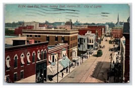 East Fox Street View Aurora Illinois IL DB Postcard Y5 - £3.81 GBP