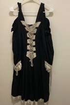 Women’s Dress German Germany Black Beige S /M Bust 34 36 Off Shoulders C... - £14.87 GBP
