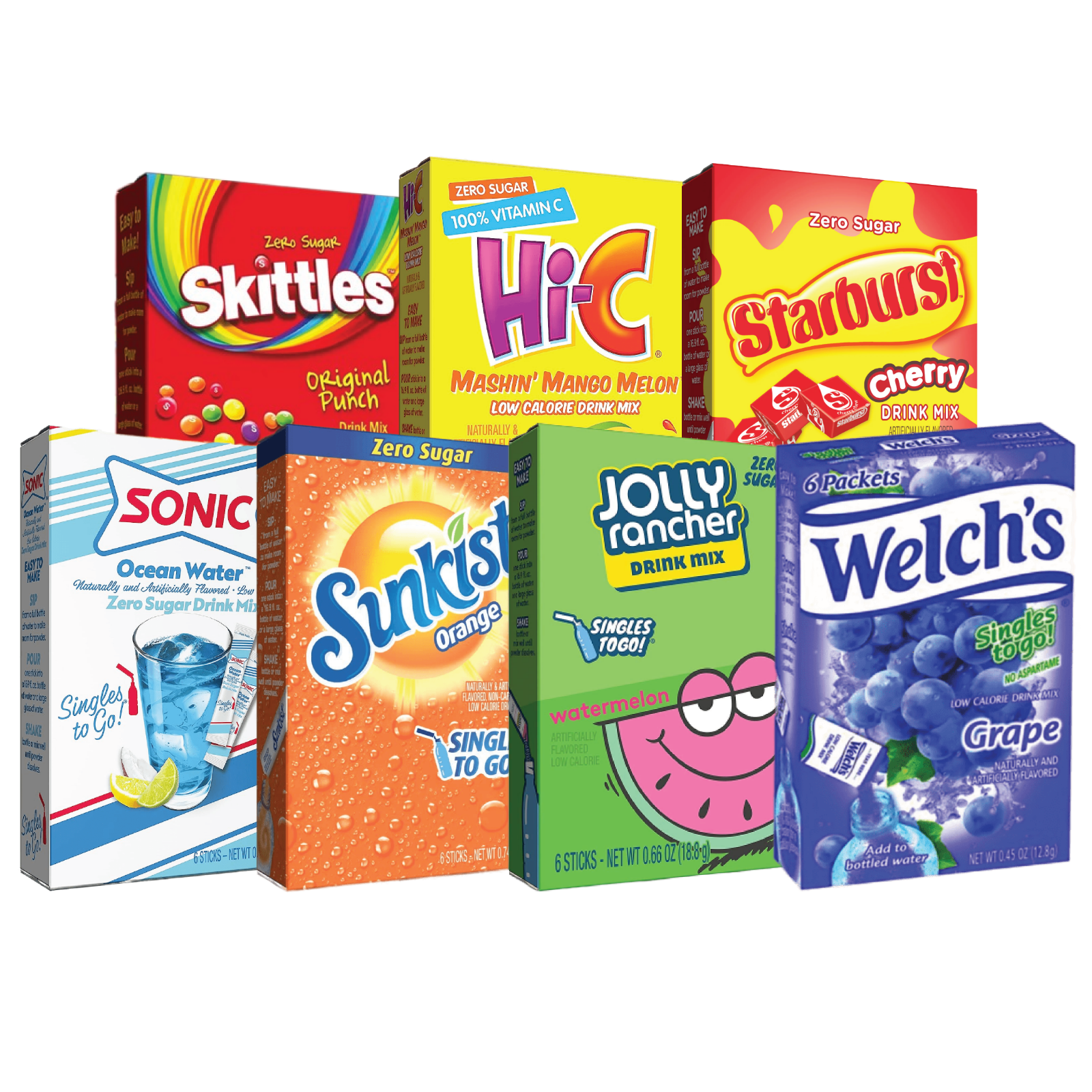 Jolly Rancher Starburst Welch&#39;s Hi-C Sonic Variety Drink Mix | Mix &amp; Mat... - $6.78+