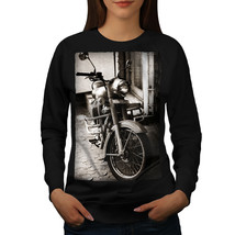 Wellcoda Old Retro Womens Sweatshirt, Motorcycle Casual Pullover Jumper - $28.91+