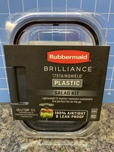 Rubbermaid Brilliance Food Storage Salad Container, Medium Deep, 4.7 Cup, Clear - £23.72 GBP