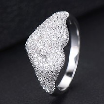 New Collection Trendy Heart AAA Cubic Zircon Stackable Chic Ring For Wom... - £20.19 GBP