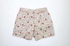 Vintage 90s Brooks Brothers Mens 38 Distressed All Over Print Fly Fishing Shorts - £42.77 GBP