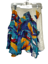 elle sasson pleated Tropical Macaw parrot birds skirt Size 6 - $29.69