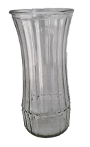 Mid Century Indiana Hoosier Glass Vase Flared Lip Ribbed Clear 4089 C 2B Vtg - £20.98 GBP