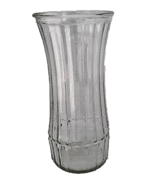 Mid Century Indiana Hoosier Glass Vase Flared Lip Ribbed Clear 4089 C 2B... - £21.01 GBP