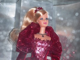 Holiday Celebration Barbie Special Edition Velvet Burgundy Dress 2002 Bl... - $24.99