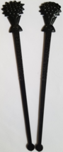Lot of 2 Different Benihana Village  Restaurant Swizzle Stick, Black, Pr... - £4.68 GBP