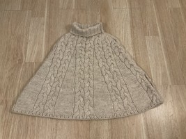 Gelso Bianco Poncho Acrylic Wool Alpaca Beige One size fits all Italy - £26.97 GBP