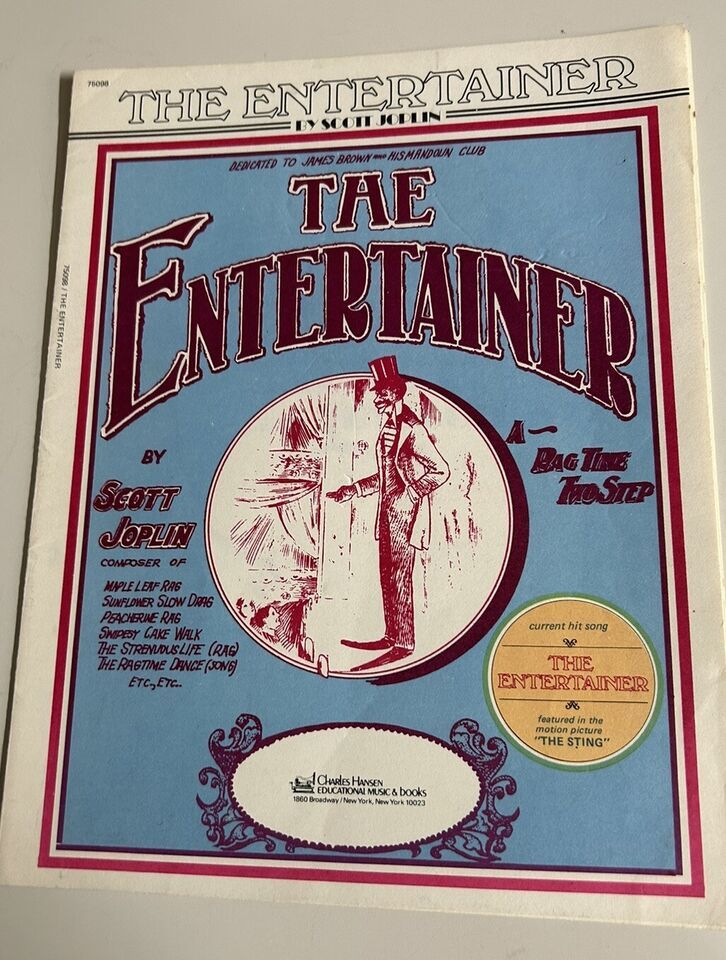 Primary image for Vintage Sheet Music The Entertainer Scott Joplin 1972
