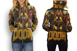 DOOM Games XBOX Hoodie Sporty Casual Graphic Zip up Hoodie for Women - £26.54 GBP+