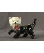 Vintage Art Pottery Colorful Gray &amp; White Persian Cat Pocket Planter Fig... - £17.40 GBP