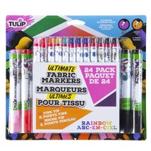 Tulip Ultimate Fabric Brush &amp; Fine Tip Markers  Rainbow - £22.91 GBP