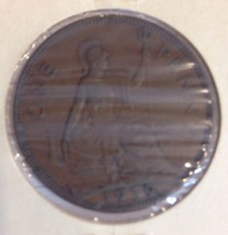 GREAT   BRITAIN  ONE    PENNY  1939    - $85.28 MXN