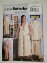 NEW Butterick B5299 Nightgown Vest Robe Bonnet Rachel Wallis Size: XS,S,M Uncut - £7.85 GBP