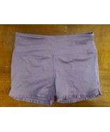 Vasana Purple High Waist Ruffle Yoga Shorts Athletic Athleisure Size XL  - €11,25 EUR