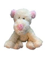 Okie Dokie Puppy Dog Plush Cream Off White Pink Lovey Pink Ears Soft Rare - $14.44