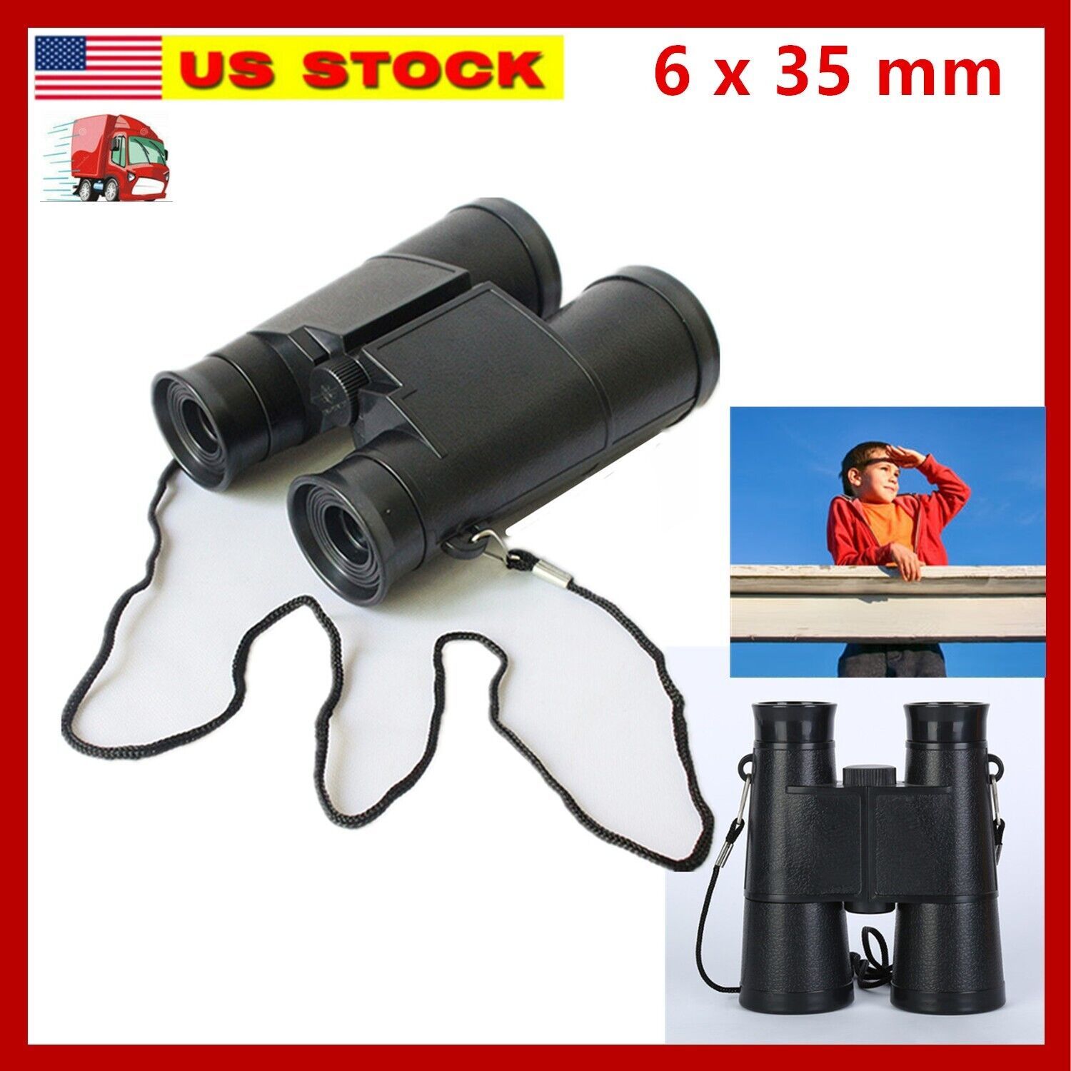 1 Pack of Binocular 6X35 Zoom Outdoor Travel Compact Folding Telescope D... - $7.91