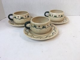 Vtg Metlox Poppytrail Homestead Provincial Cup &amp; Saucer Sets 3 Made In Ca - £12.86 GBP