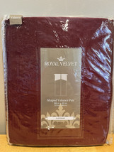 Jcp Royal Velvet Supreme, Pair, Shaped Valance 86&quot; X 35&quot; French Cabernet Maroon - $24.74